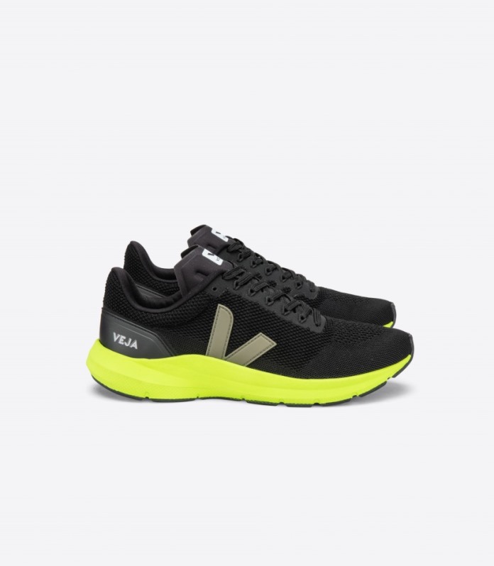 Veja Original Marlin Lt V Pletivo Crni Kaki Jaune Fluo