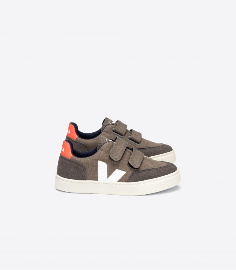 Premium Platno Kaki Pierre Orange Fluo Veja Original
