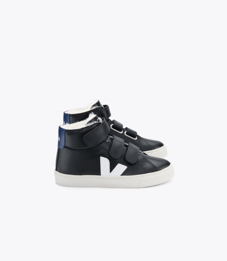 Veja Origional Mid Fured Leather Black Cobalt Special