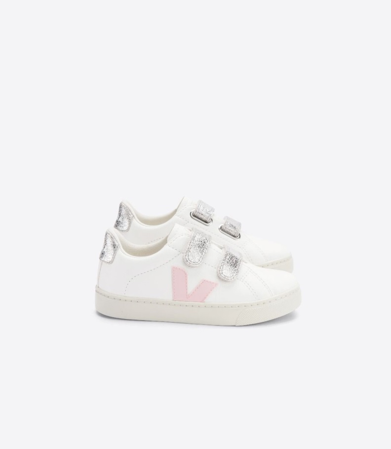 Series Veja Origional Chromefree Leather White Petale Silver