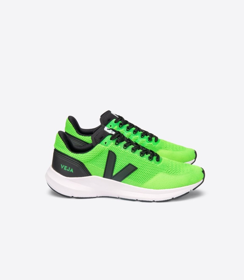 Veja Originalna V-pletena Vert Fluo Crna Kolekcija