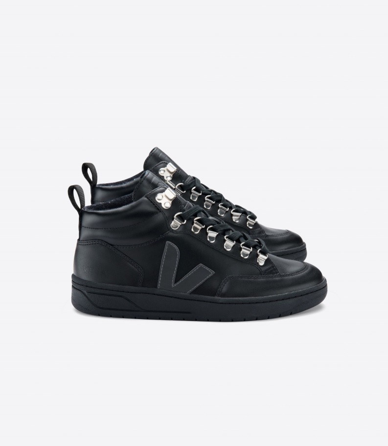 Leather Black Grafite Black Sole Veja Origional