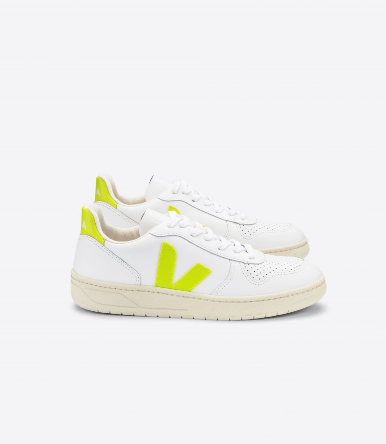 Original Leather White Jaune-Fluo Veja