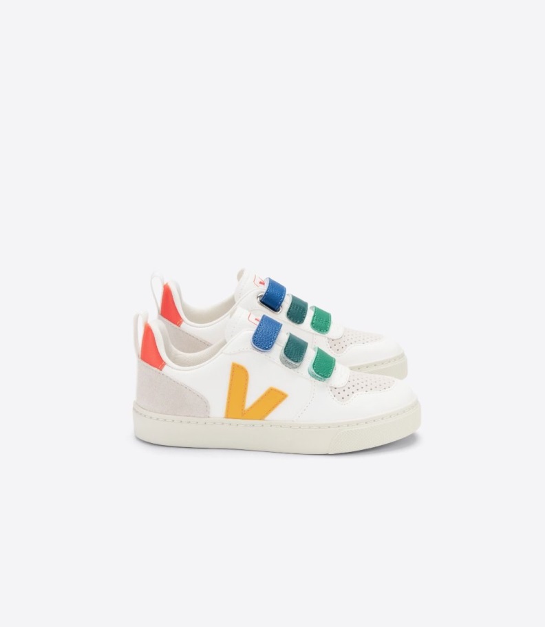 Premium Veja Origional Chromefree Leather Multico White Ouro