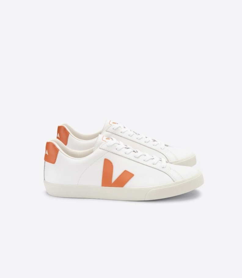 Veja Original Leather White Pumpkin