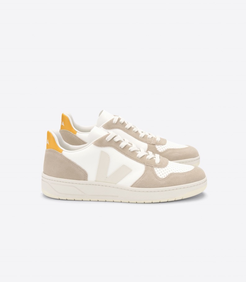 Original Chromefree Leather White Sahara Ouro Veja